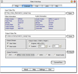 Video Workshop Screenshot